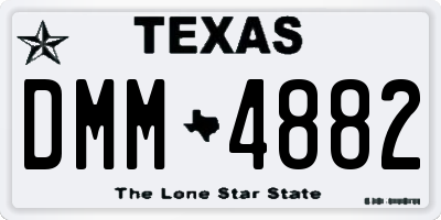 TX license plate DMM4882