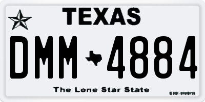 TX license plate DMM4884