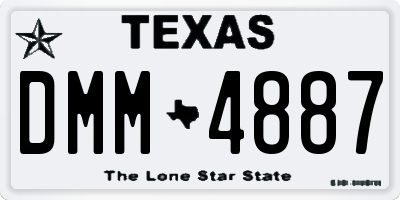 TX license plate DMM4887