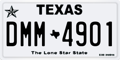 TX license plate DMM4901