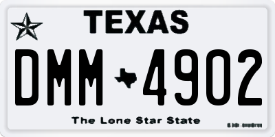TX license plate DMM4902