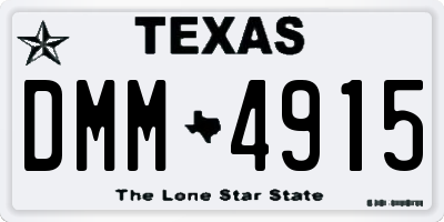 TX license plate DMM4915
