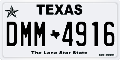 TX license plate DMM4916