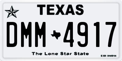 TX license plate DMM4917