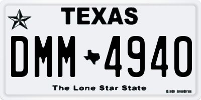 TX license plate DMM4940