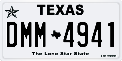 TX license plate DMM4941
