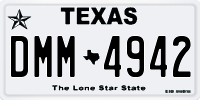 TX license plate DMM4942