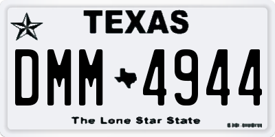 TX license plate DMM4944