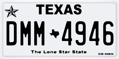 TX license plate DMM4946