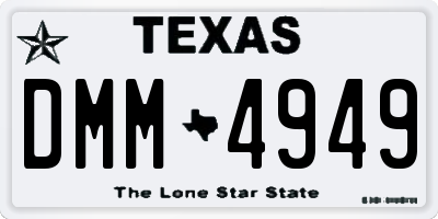 TX license plate DMM4949