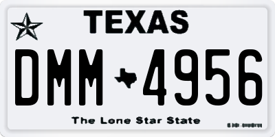 TX license plate DMM4956