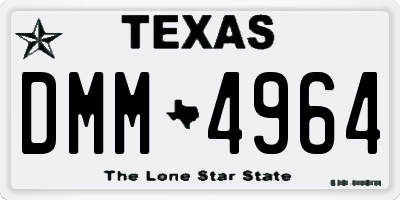 TX license plate DMM4964