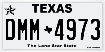 TX license plate DMM4973