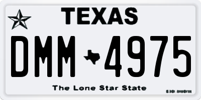 TX license plate DMM4975