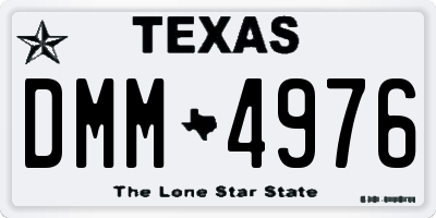 TX license plate DMM4976