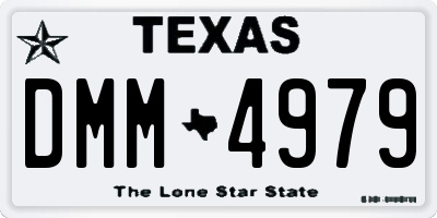TX license plate DMM4979