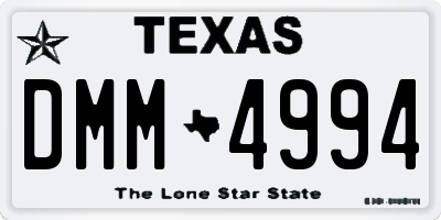 TX license plate DMM4994