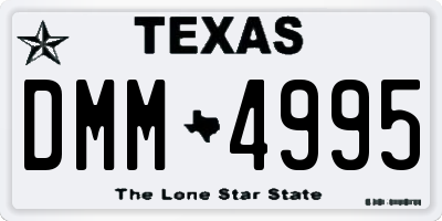 TX license plate DMM4995