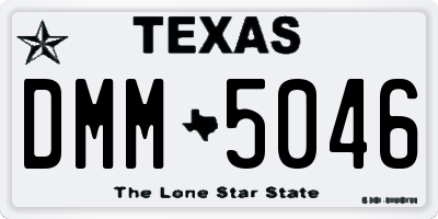 TX license plate DMM5046