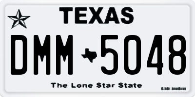 TX license plate DMM5048