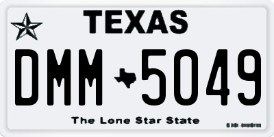 TX license plate DMM5049