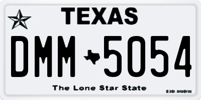 TX license plate DMM5054