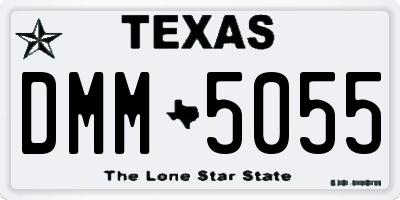 TX license plate DMM5055
