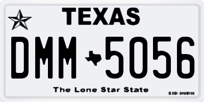 TX license plate DMM5056