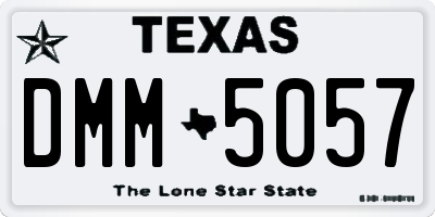 TX license plate DMM5057