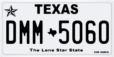 TX license plate DMM5060