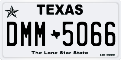 TX license plate DMM5066