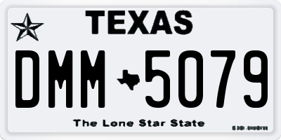 TX license plate DMM5079