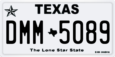 TX license plate DMM5089