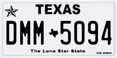 TX license plate DMM5094