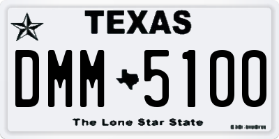 TX license plate DMM5100