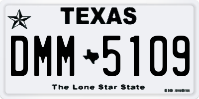 TX license plate DMM5109