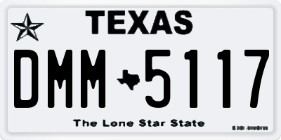 TX license plate DMM5117