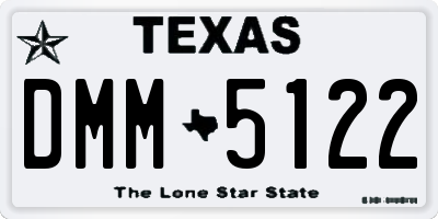TX license plate DMM5122