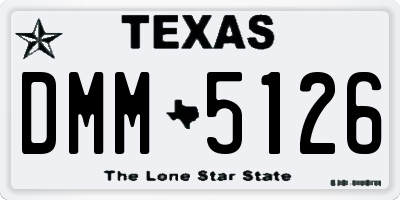 TX license plate DMM5126