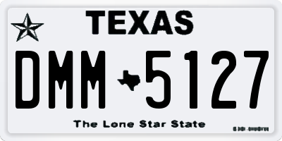 TX license plate DMM5127