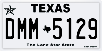 TX license plate DMM5129