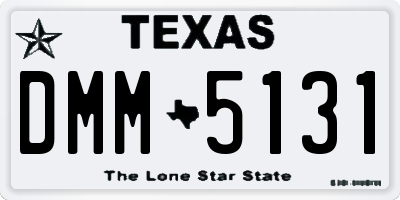 TX license plate DMM5131