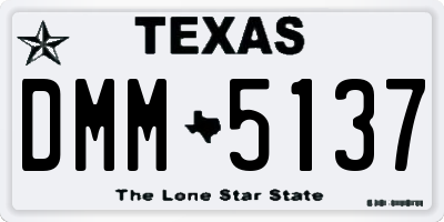 TX license plate DMM5137