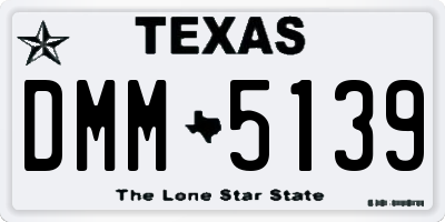 TX license plate DMM5139