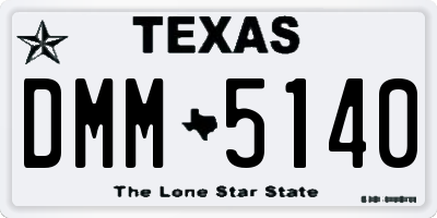 TX license plate DMM5140