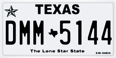 TX license plate DMM5144