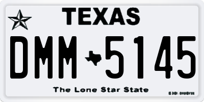 TX license plate DMM5145
