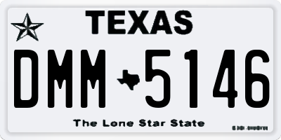 TX license plate DMM5146