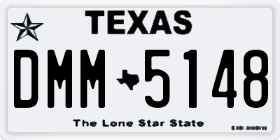 TX license plate DMM5148