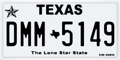 TX license plate DMM5149